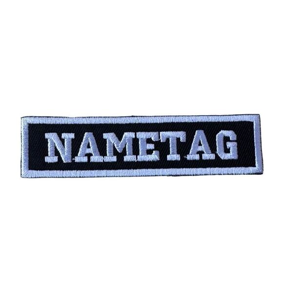Nametag Costume Iron On Embroidered Patch - Picture 1 of 4